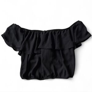 Elegant Black Off-Shoulder Women's Top